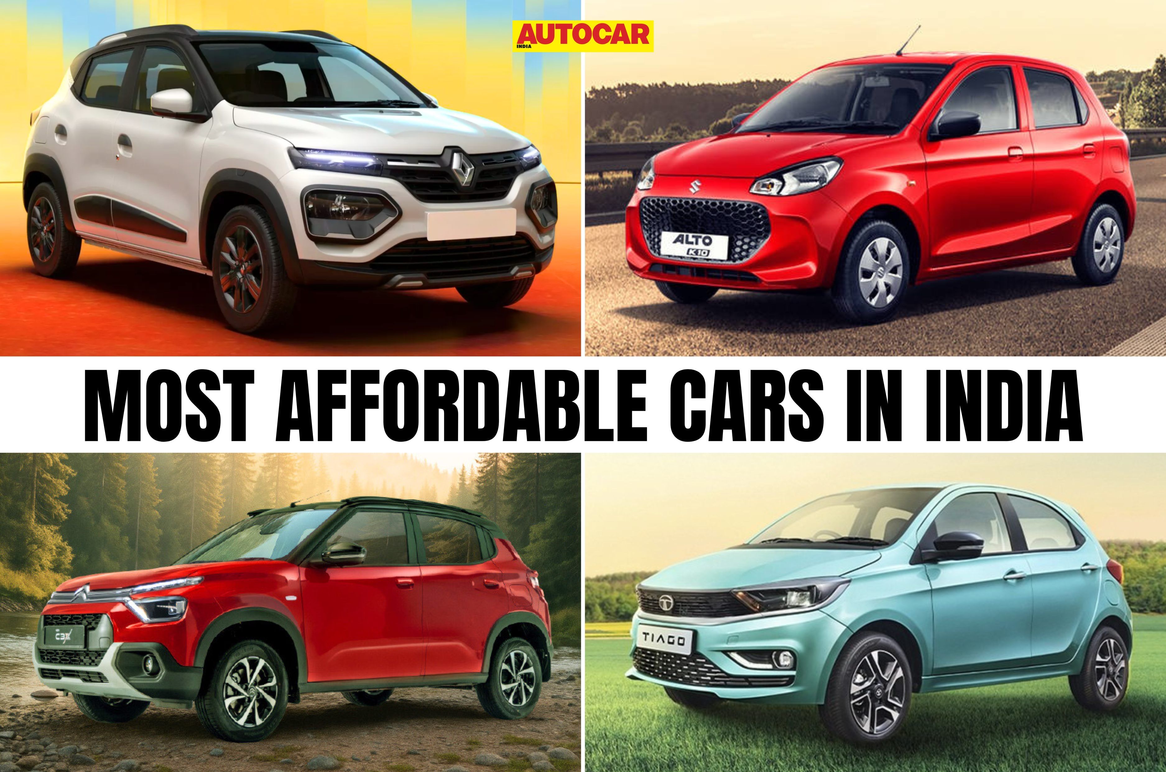 10 most affordable cars on sale in India